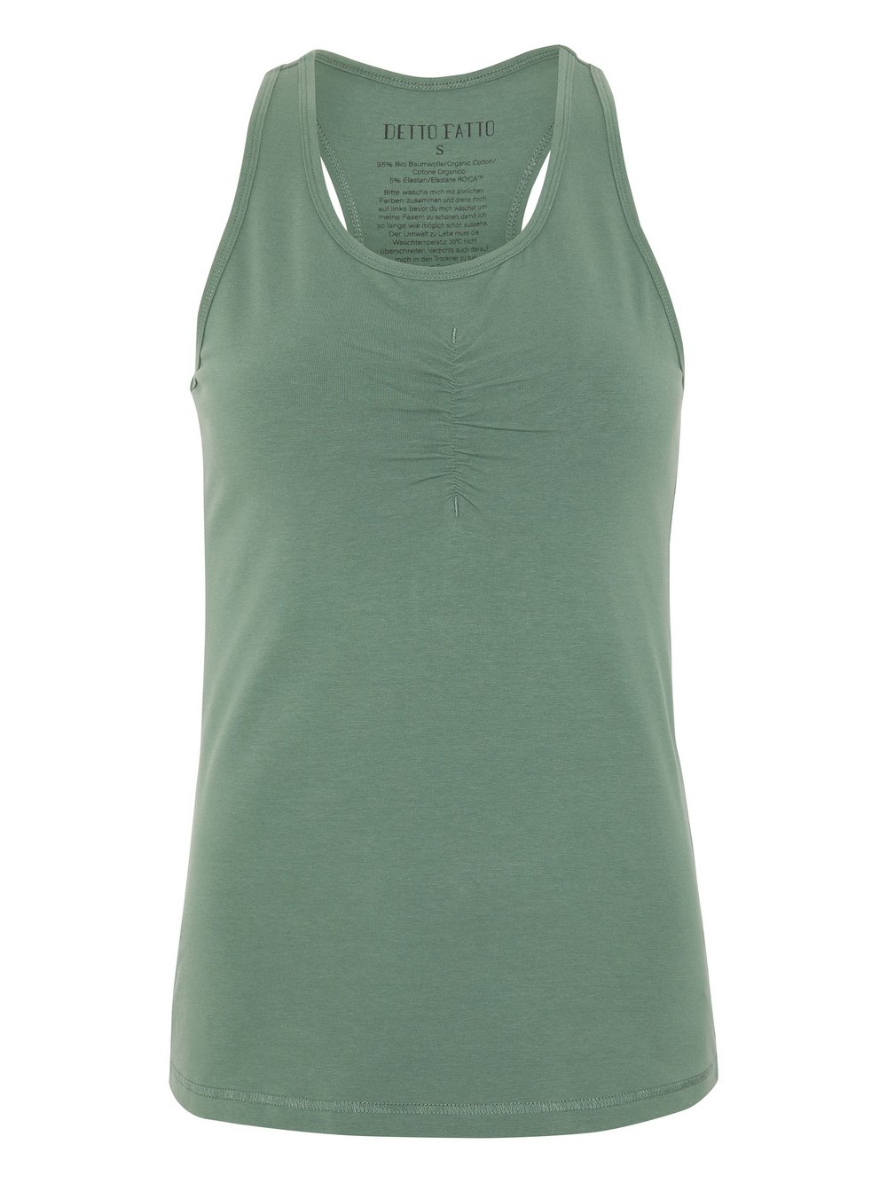 Detto Fatto Tank Top Damen Baumwolle grün, 36-38