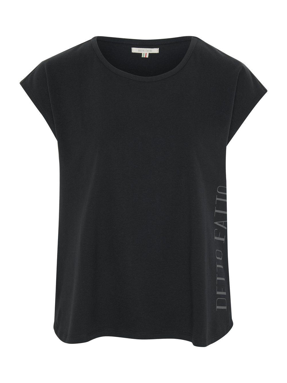 Detto Fatto Yoga-Shirt Damen Baumwolle schwarz, 48-50