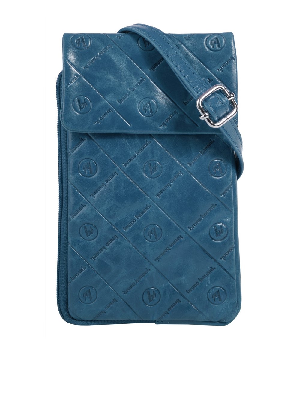 Thumbnail - Bruno Banani Umhängetasche Damen Leder blau bedruckt, ONE SIZE