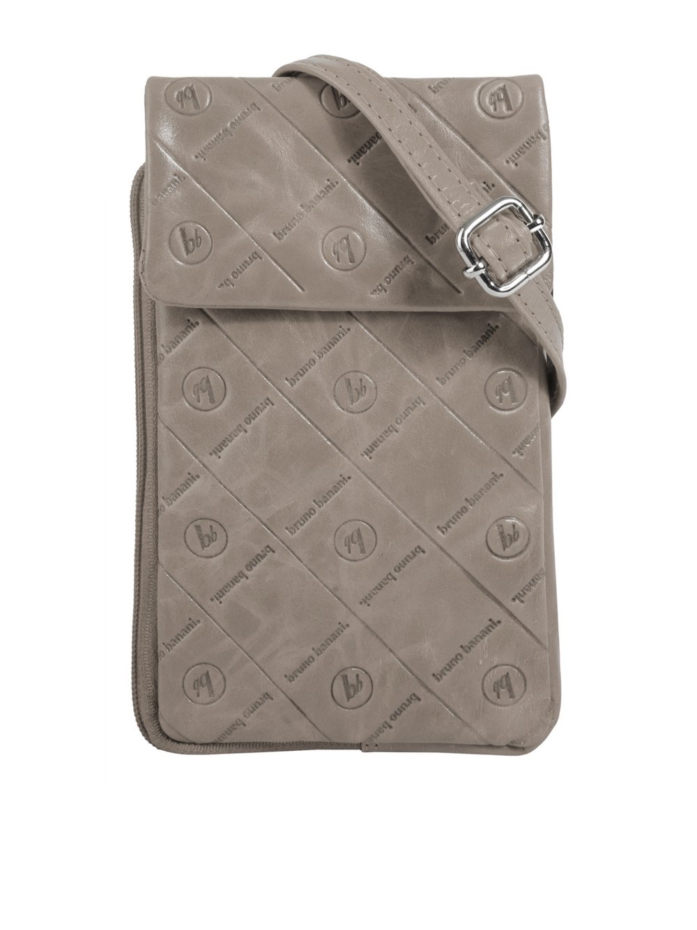 Thumbnail - Bruno Banani Umhängetasche Damen Leder grau bedruckt, ONE SIZE