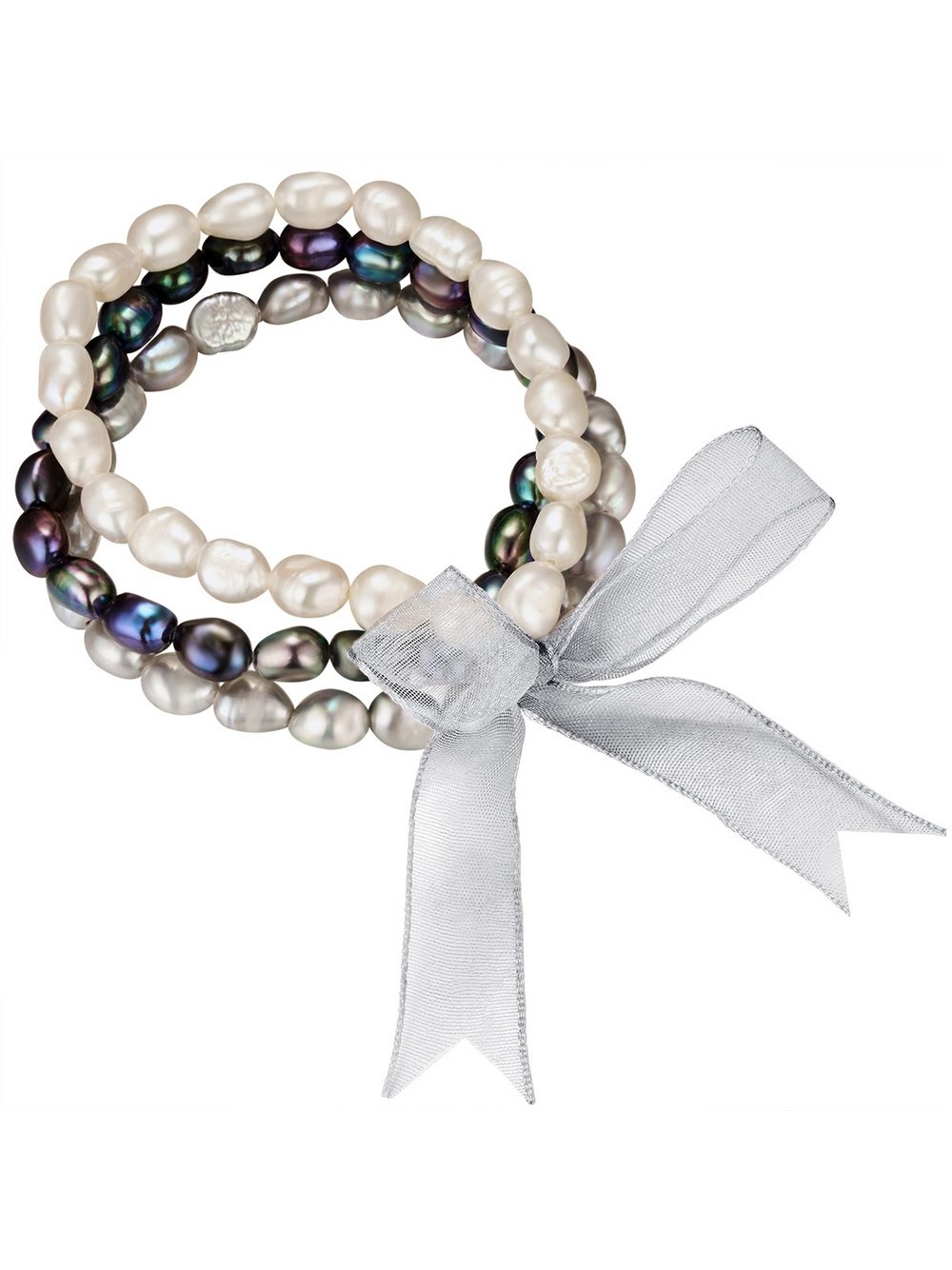 Valero Pearls Armband Set Damen Perle weiß, ONE SIZE