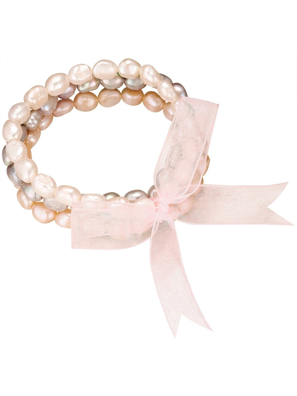 Valero Pearls Armband Set Damen Perle weiß, ONE SIZE