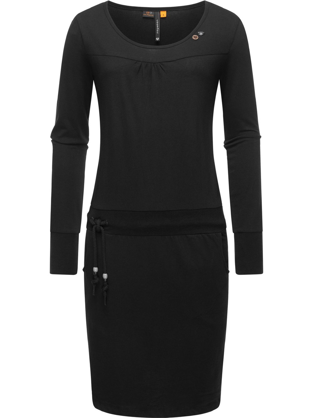 Ragwear Jerseykleid Damen Baumwolle schwarz, 50