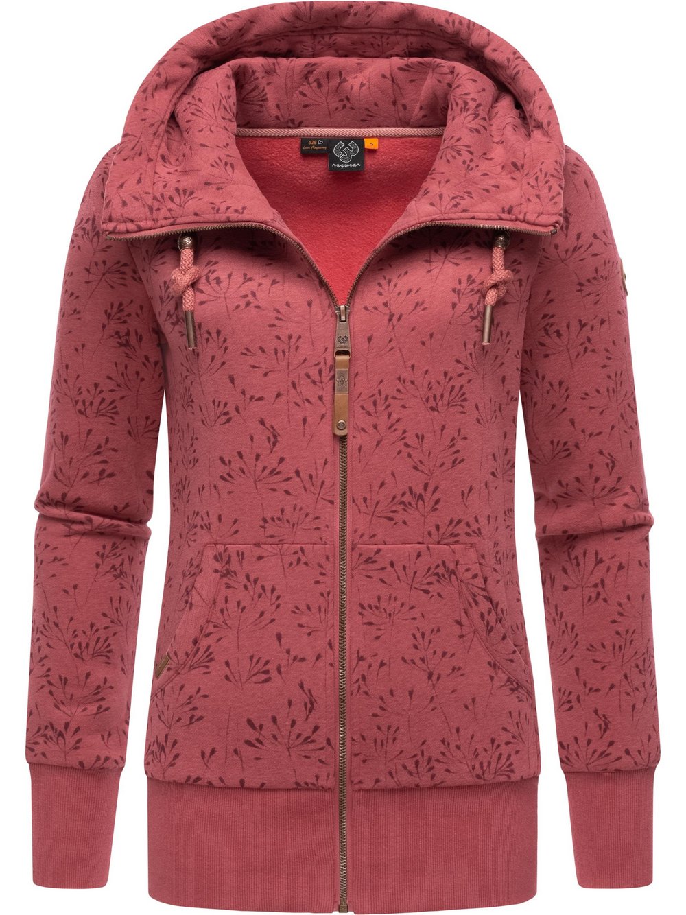 Ragwear Sweatjacke Damen Baumwolle rosa gemustert, XXXXL