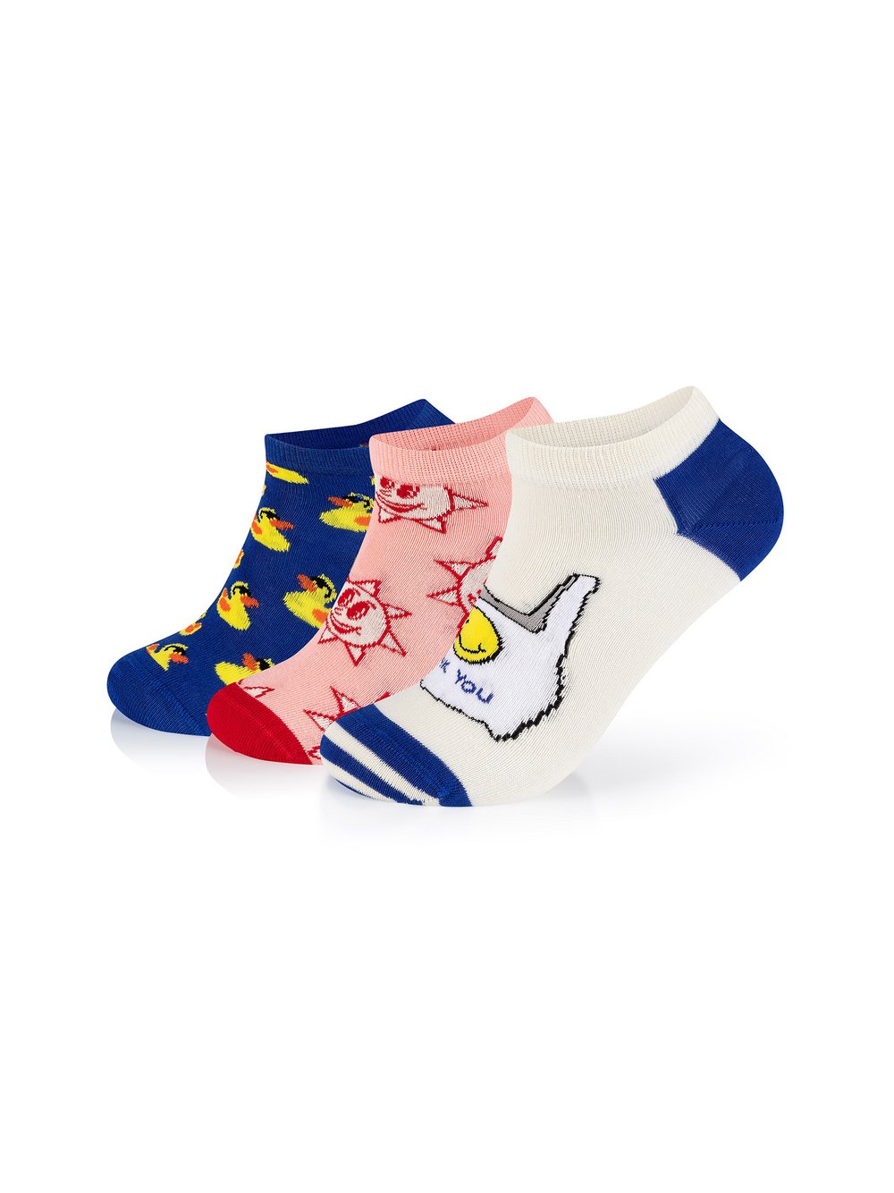 Happy Socks Sneakersocken Damen Baumwolle mehrfarbig gemustert, 41-46