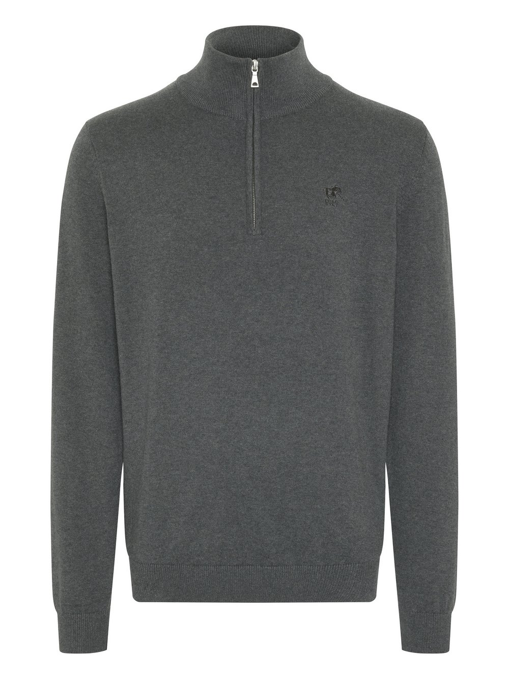 Polo Sylt Strickpullover Herren Baumwolle grau, L