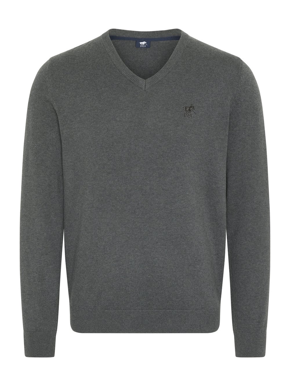 Polo Sylt Strickpullover Herren Baumwolle grau, L