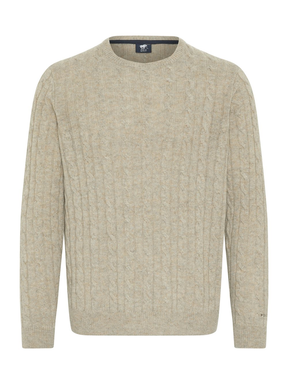 Polo Sylt Strickpullover Herren Wolle beige, M