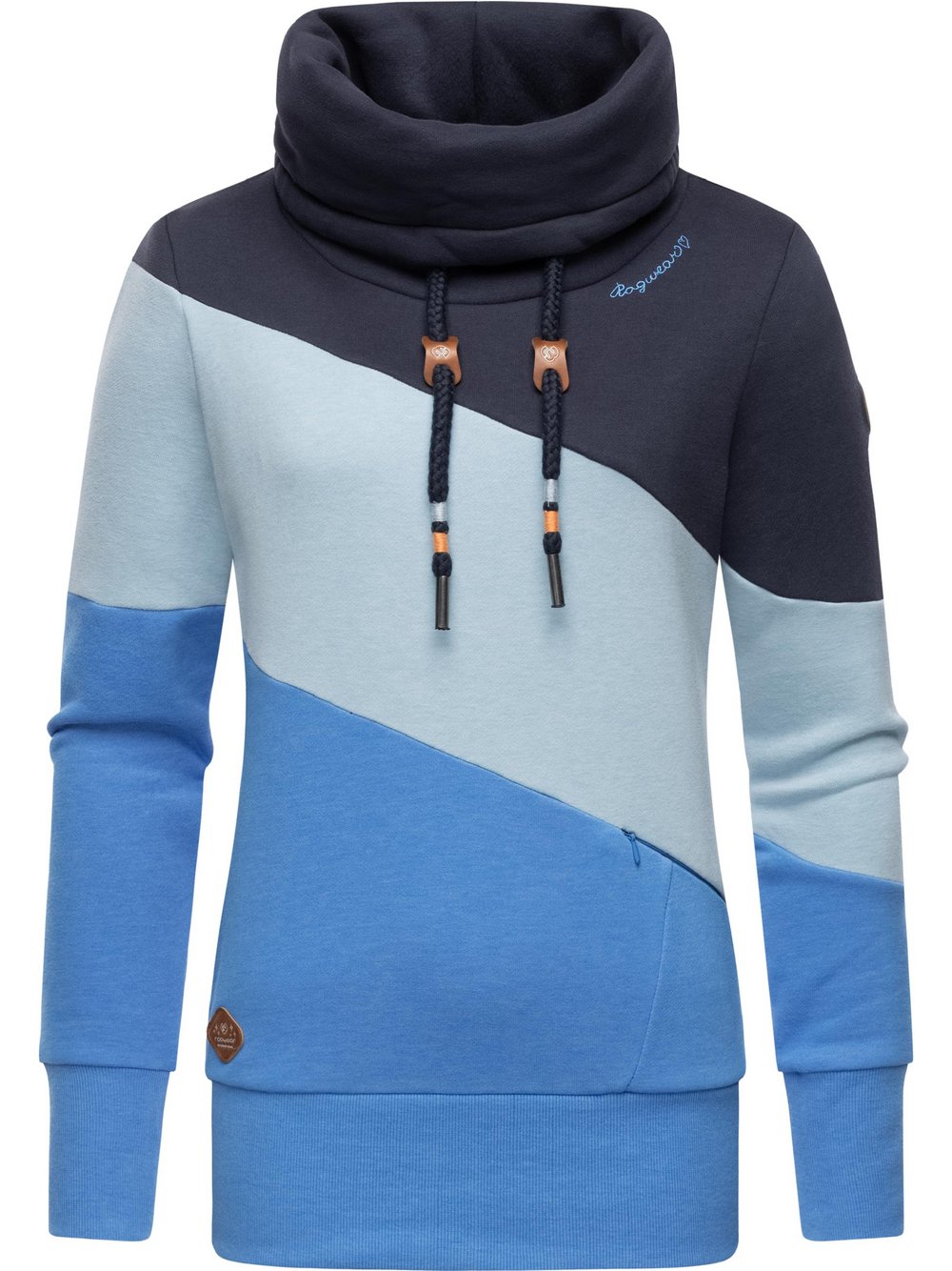 Ragwear Sweatshirt Damen Baumwolle blau gemustert, XL