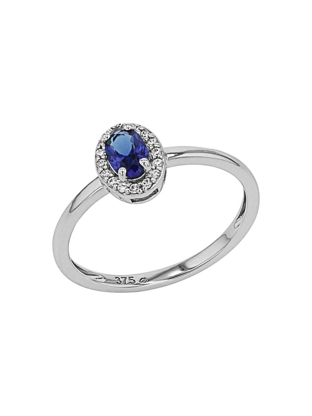 amor Ring Damen Weißgold blau, 54