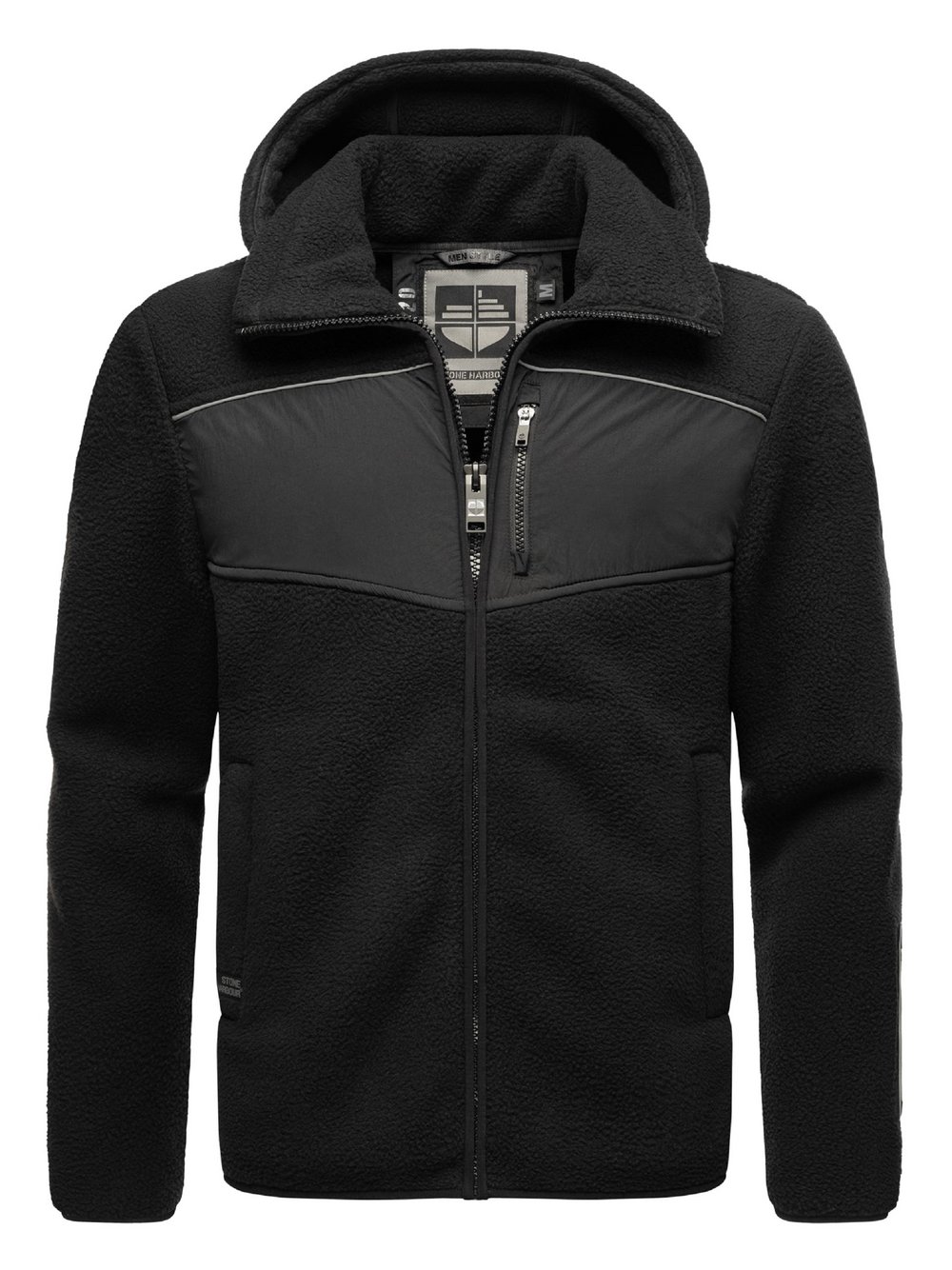 STONE HARBOUR Fleecejacke Herren schwarz, L