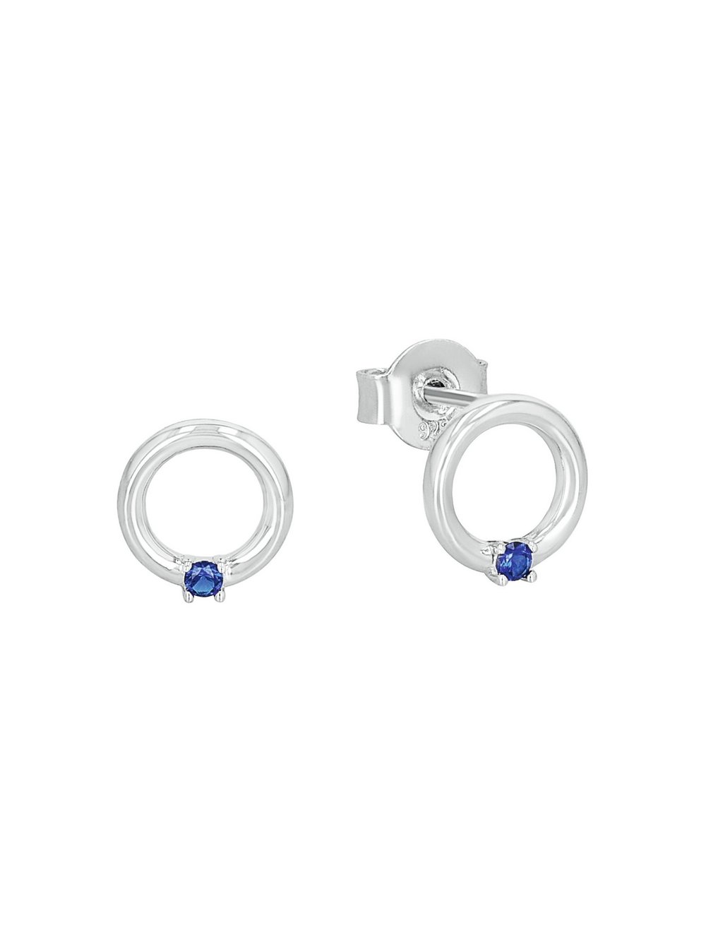 amor Ohrstecker Damen Sterlingsilber blau, ONE SIZE