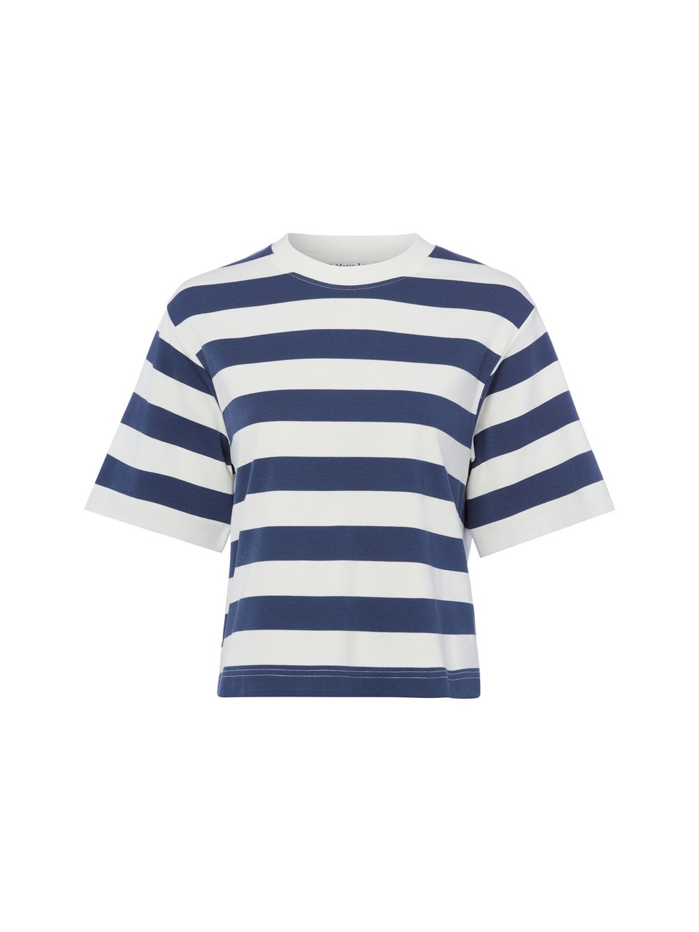 Marie Lund T-Shirt Damen Baumwolle blau gestreift, XS