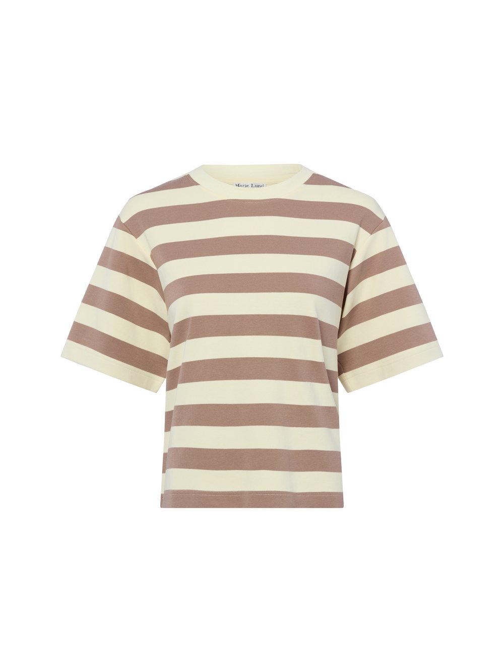 Marie Lund T-Shirt Damen Baumwolle braun gestreift, S