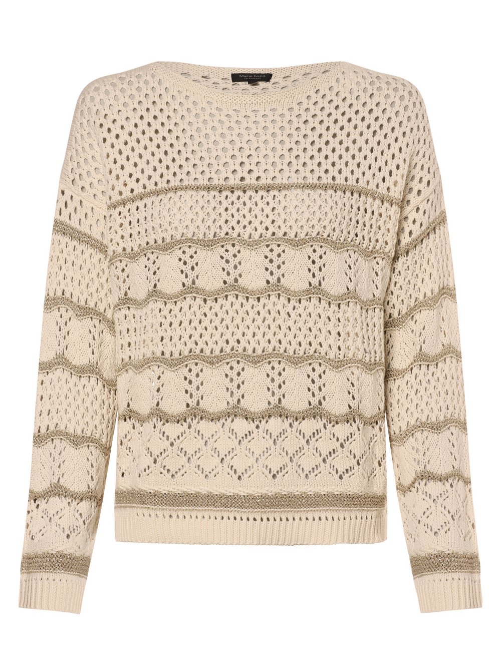 Marie Lund Pullover Damen Baumwolle beige, L