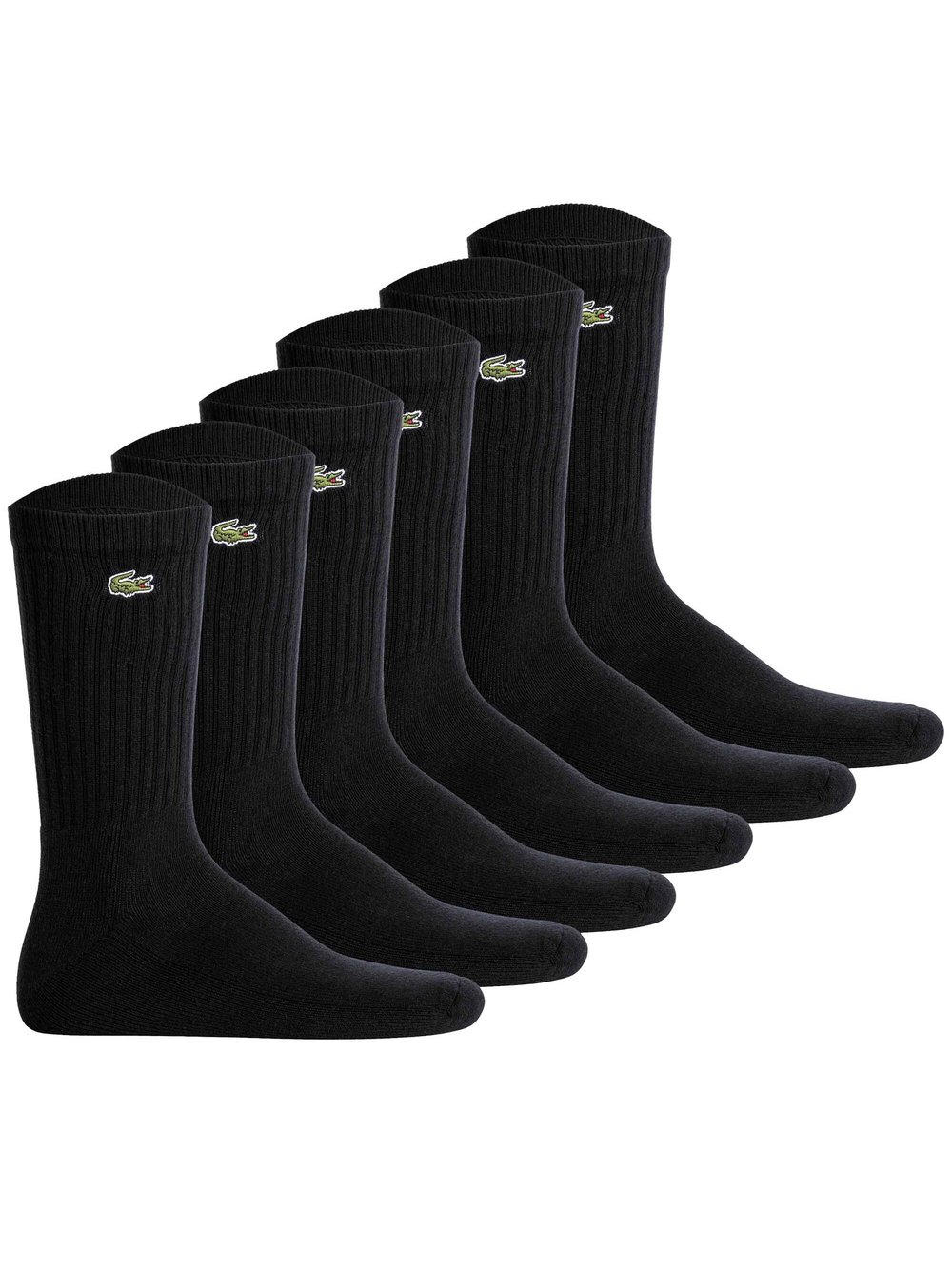 Lacoste Socken 6er Pack Damen Baumwolle schwarz, 35-38