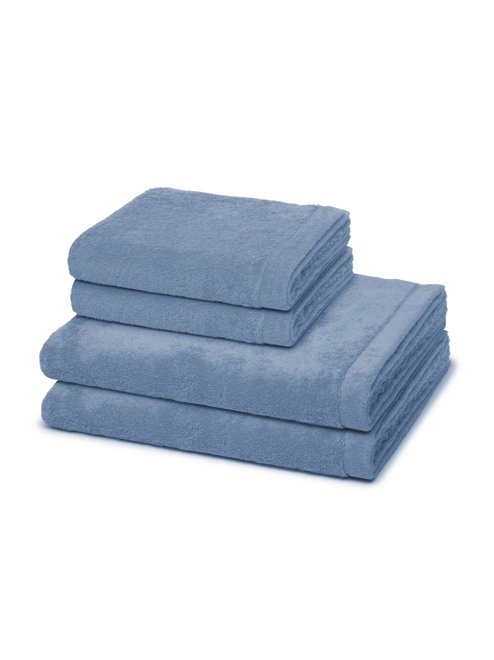 Thumbnail - Cawö Handtuchset 2-teilig Damen Baumwolle blau, ONE SIZE