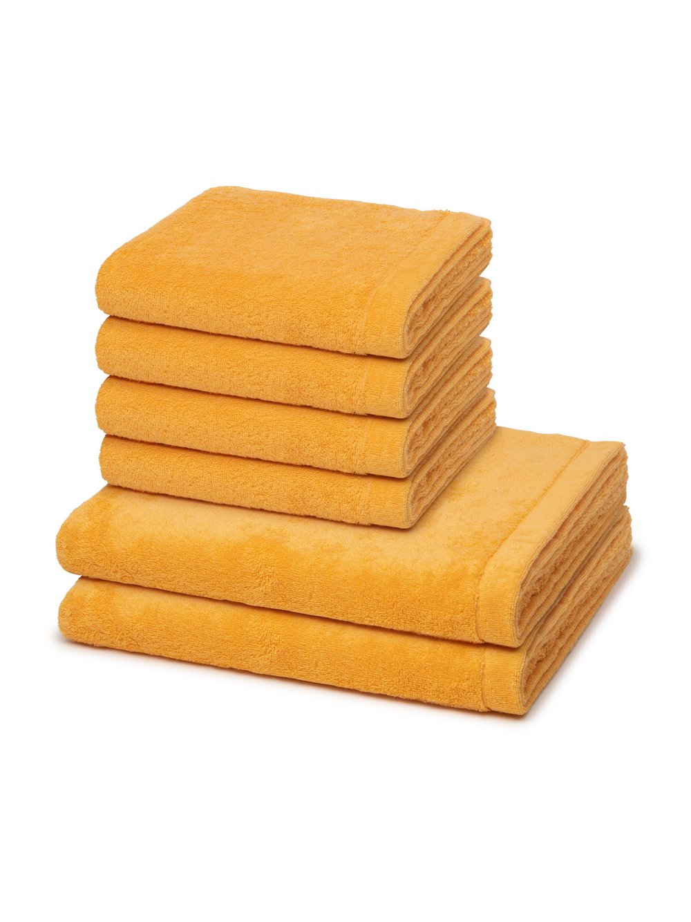 Thumbnail - Cawö Handtuchset 6-teilig Damen Baumwolle orange, ONE SIZE