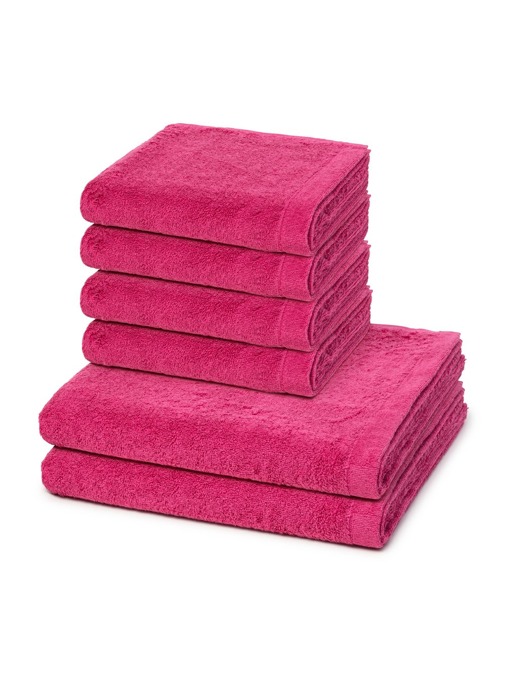 Thumbnail - Cawö Handtuchset 6-teilig Damen Baumwolle pink, ONE SIZE