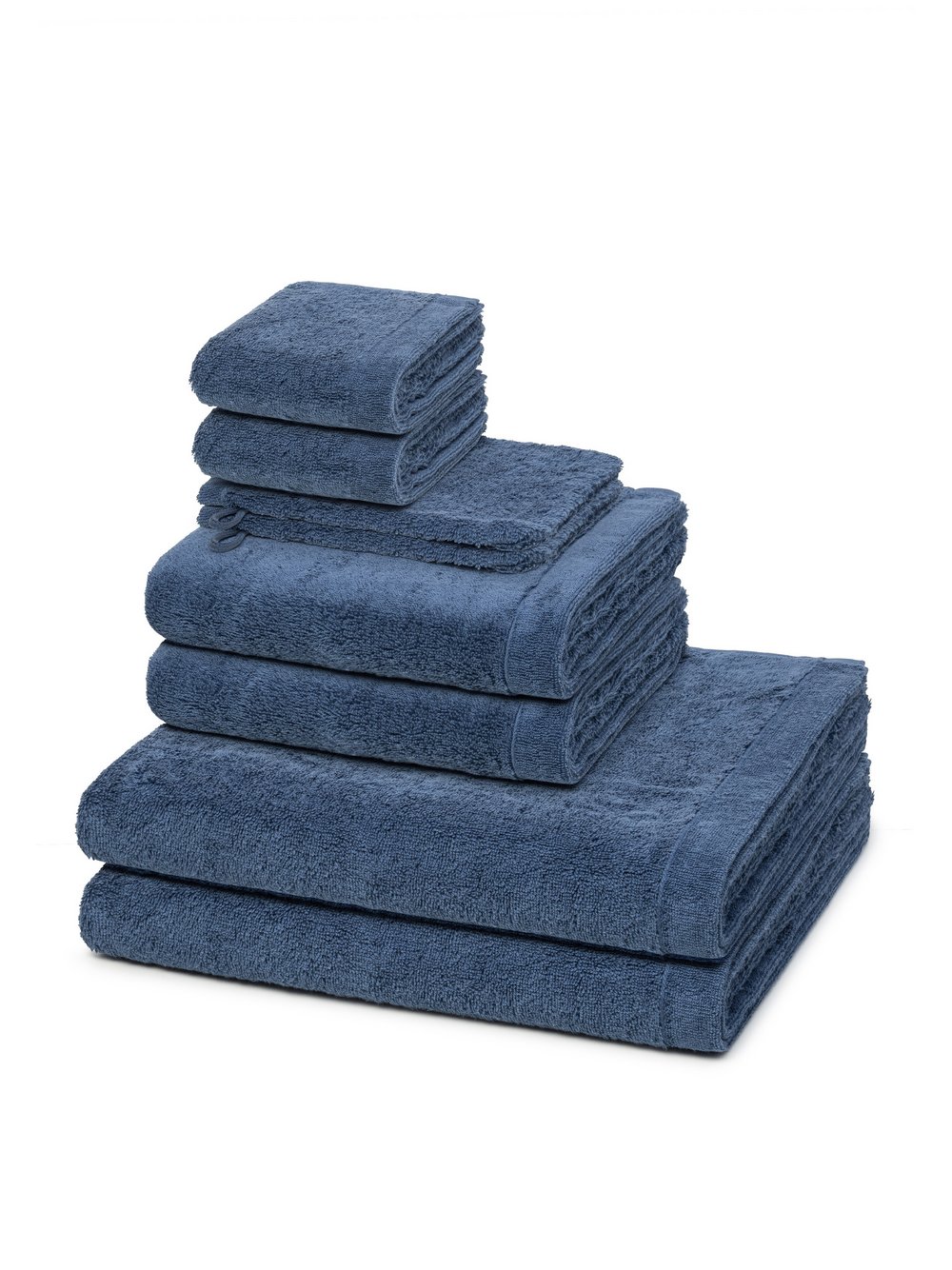 Thumbnail - Cawö Handtuchset 8-teilig Damen Baumwolle blau, ONE SIZE