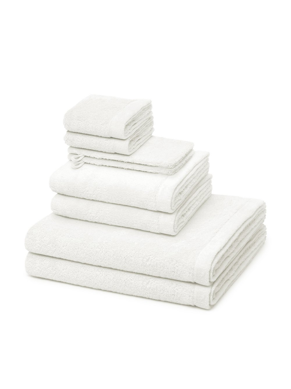 Thumbnail - Cawö Handtuchset 8-teilig Damen Baumwolle weiß, ONE SIZE