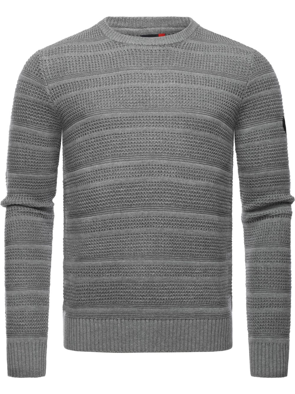 Ragwear Strickpullover Herren Baumwolle grau gestreift, XXL