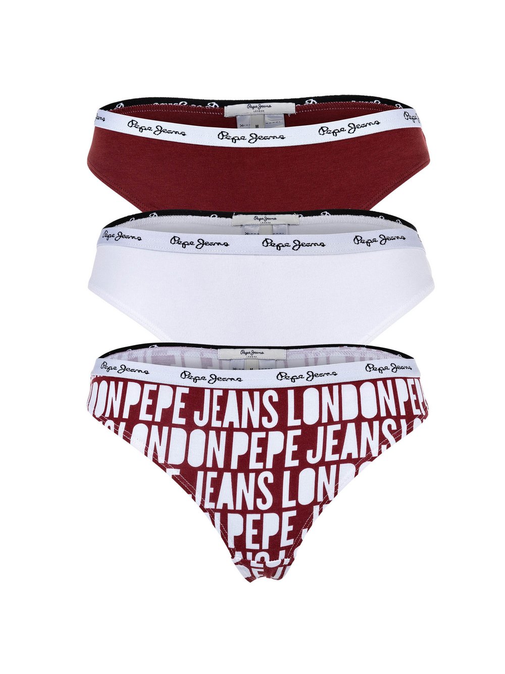 Pepe Jeans String 3er Pack Damen mehrfarbig bedruckt, L