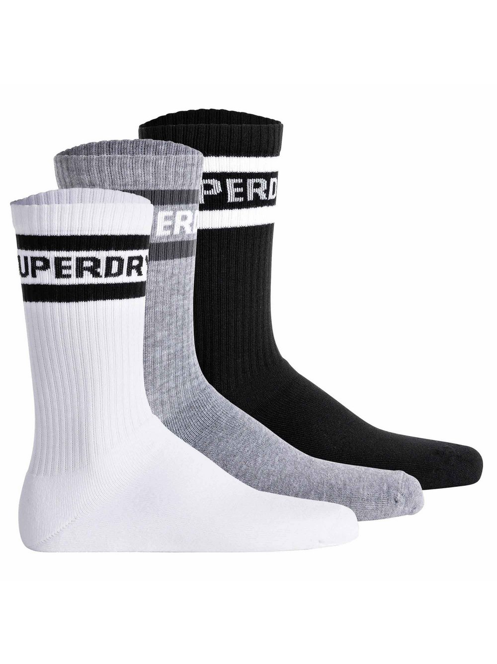 Superdry Socken 3er Pack Damen mehrfarbig gestreift, 39-41