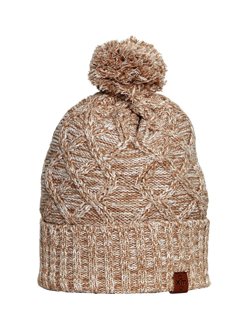 Thumbnail - OXMO Strickmütze Damen Baumwolle beige meliert, ONE SIZE