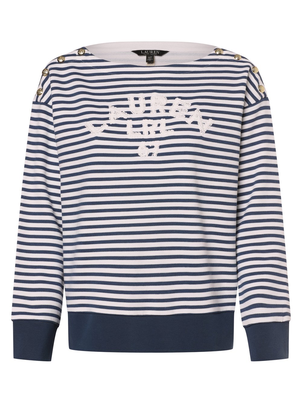 Lauren Ralph Lauren Sweatshirt Damen Baumwolle mehrfarbig gestreift, XS