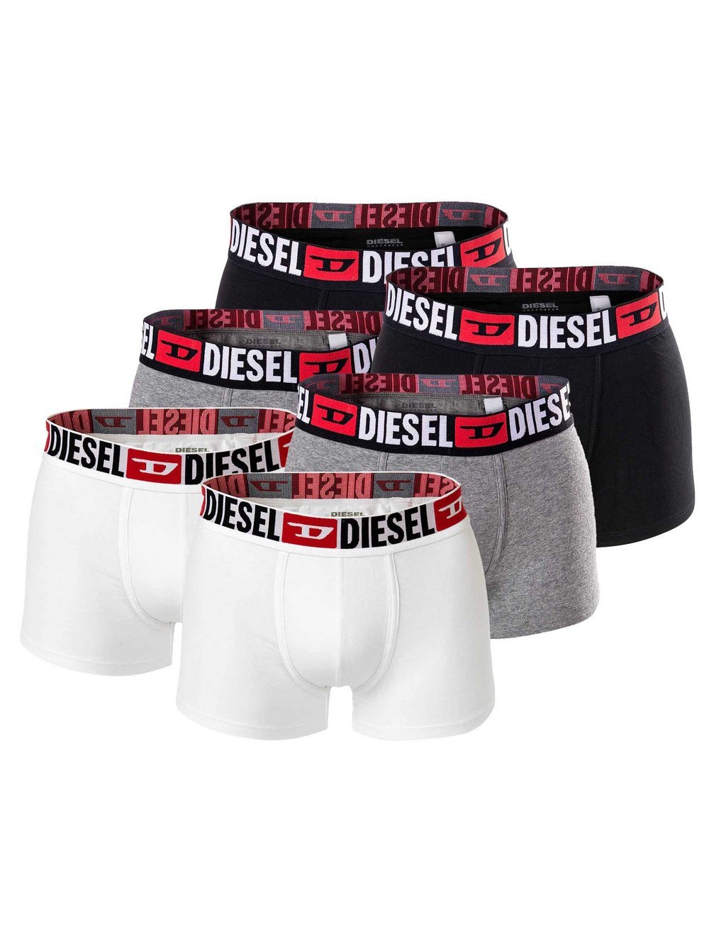 Diesel Boxershort 6er Pack Herren Baumwolle mehrfarbig, XXL