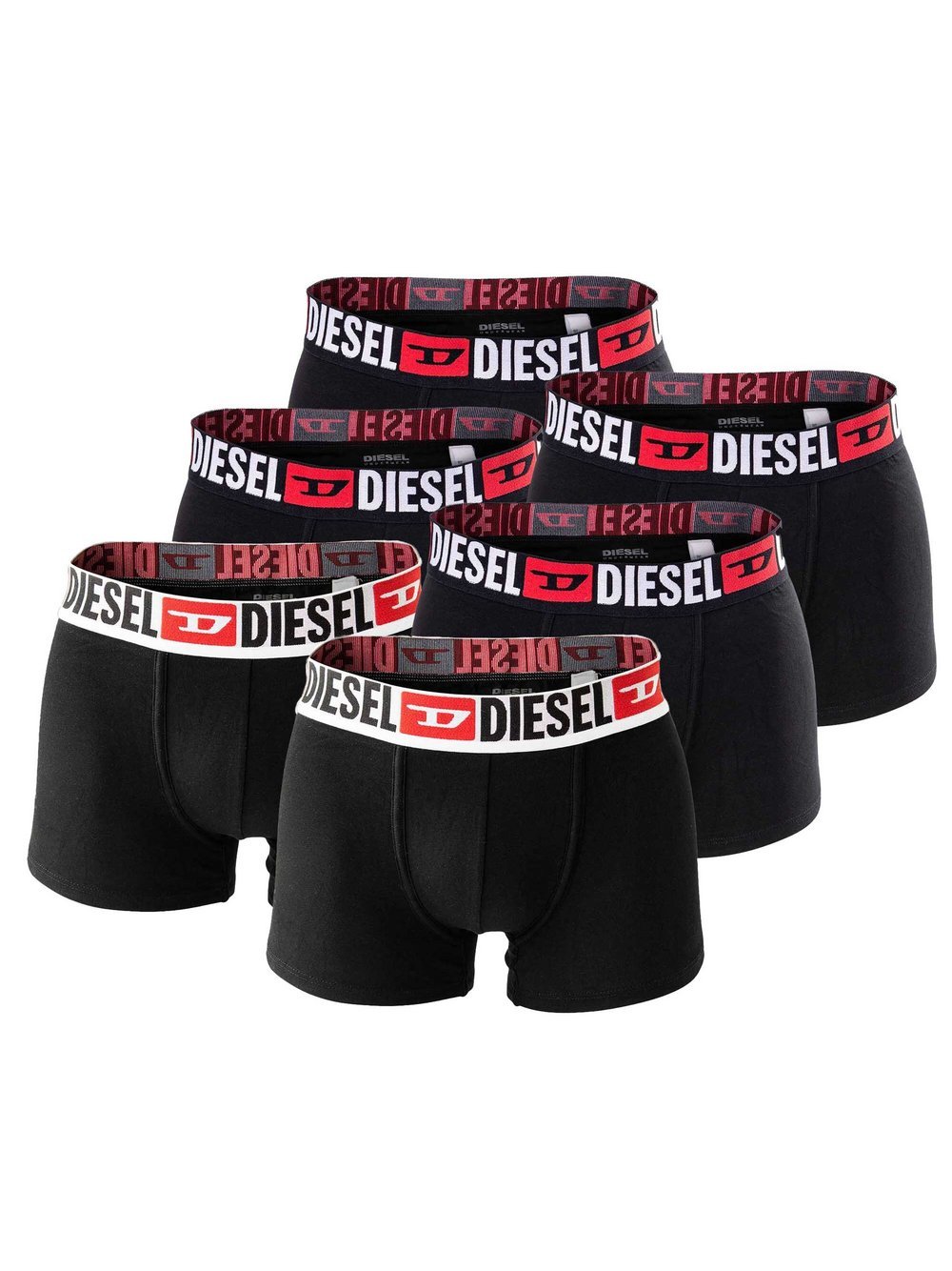 Diesel Boxershort 6er Pack Herren Baumwolle schwarz, XXL