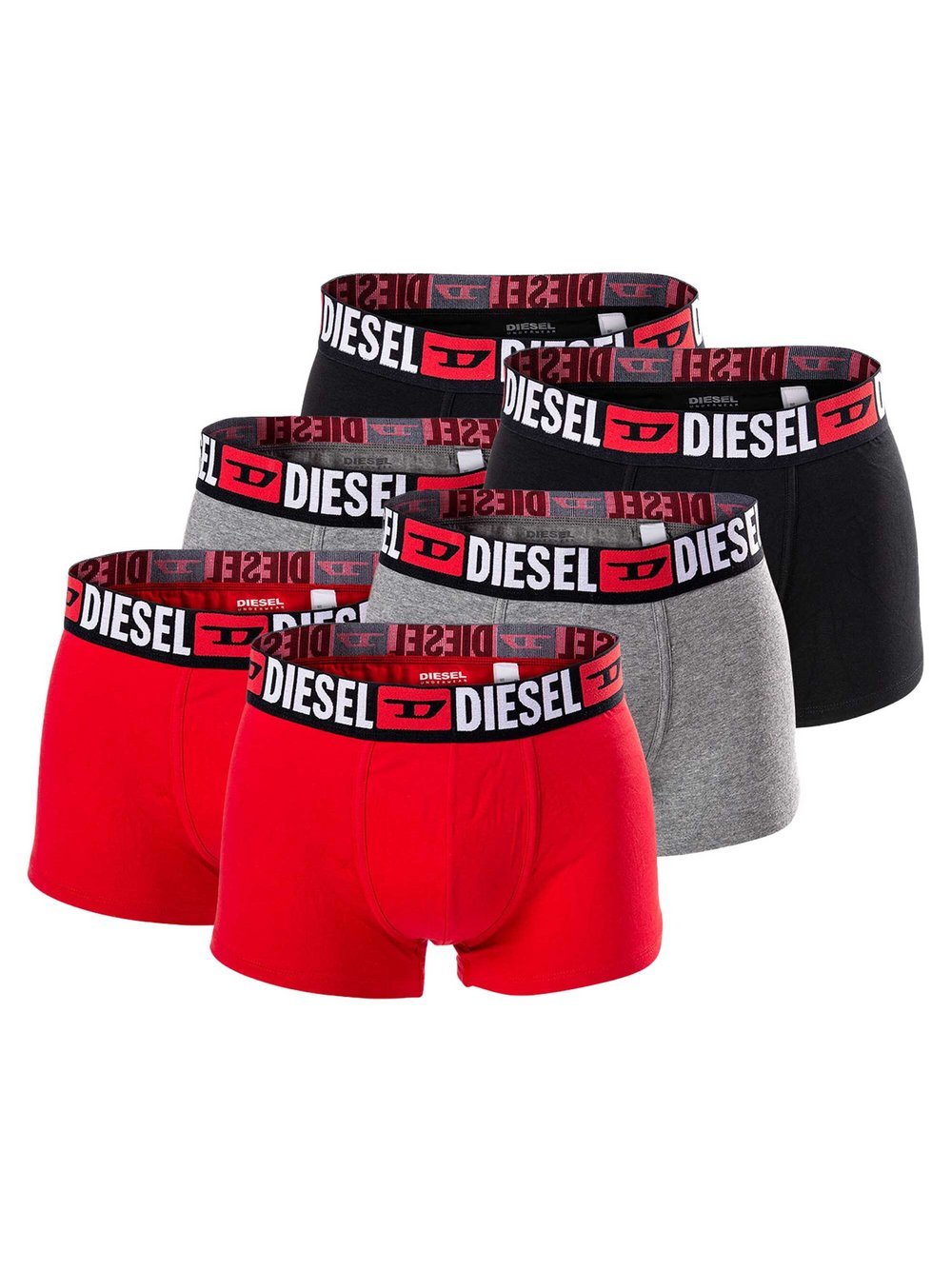 Diesel Boxershort 6er Pack Herren Baumwolle mehrfarbig, XXL