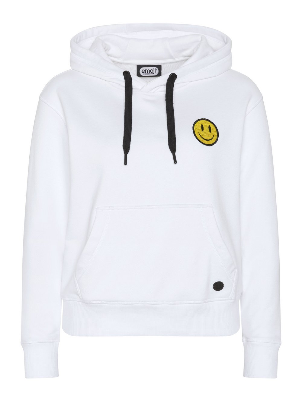 emoji® Hoodie Damen Baumwolle weiß bedruckt, L