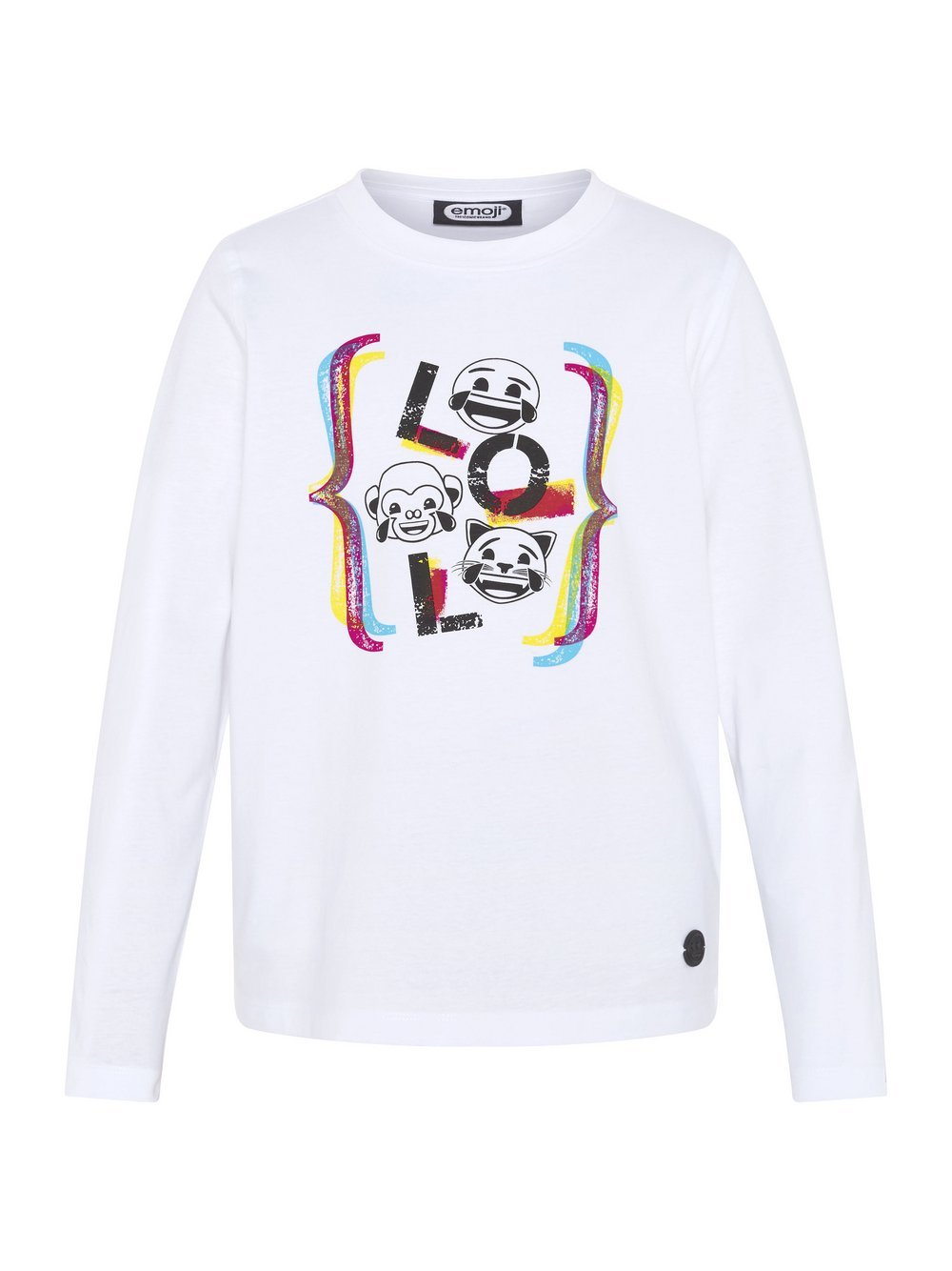 emoji® Longsleeve Mädchen Baumwolle weiß bedruckt, 146