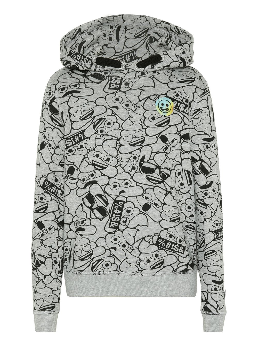 emoji® Hoodie Jungen Baumwolle grau gemustert, 158