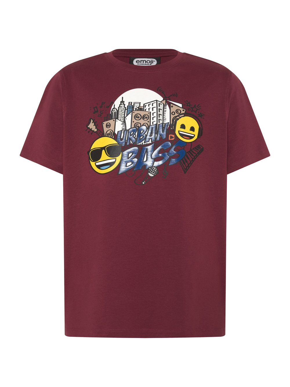 emoji® T-Shirt Jungen Baumwolle rot bedruckt, 146