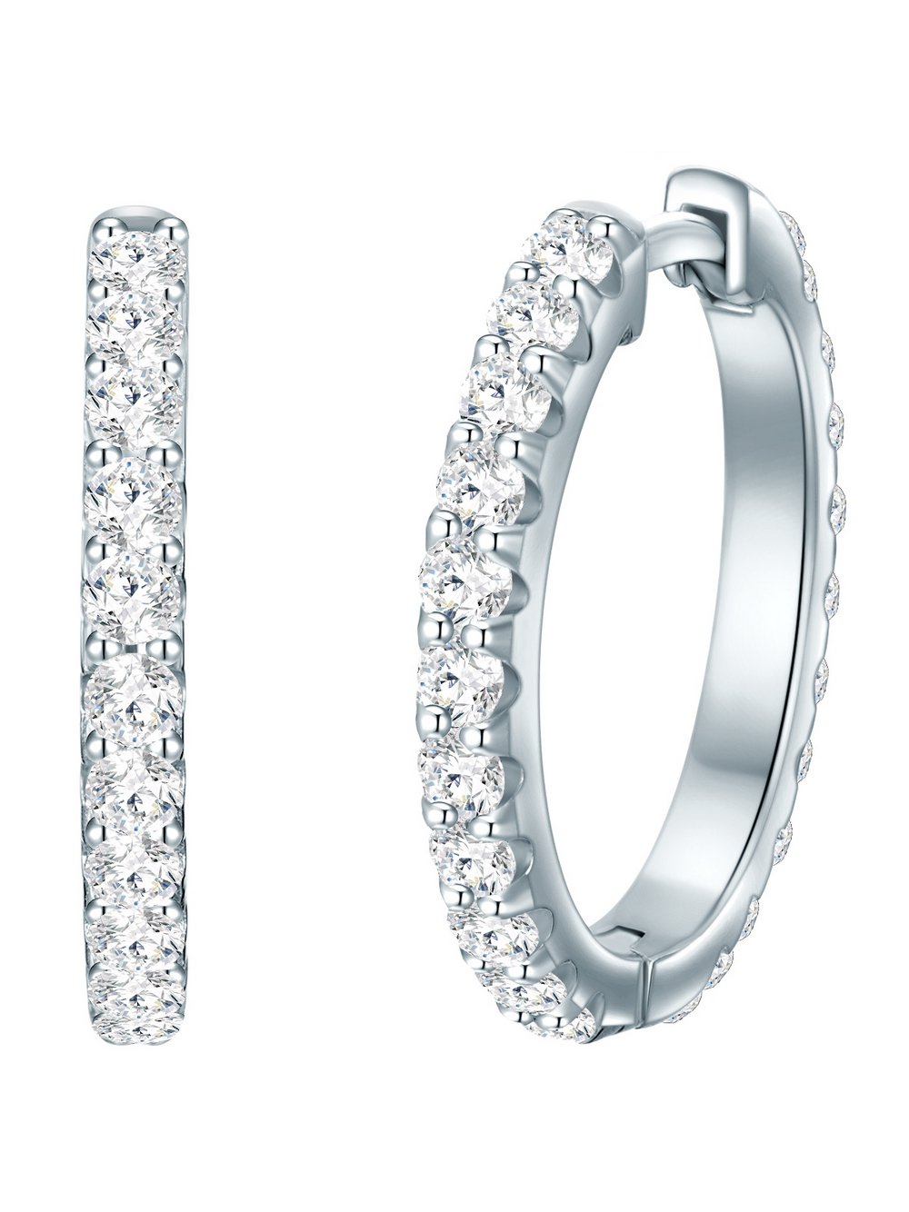 Thumbnail - Trilani Creolen Damen Sterlingsilber silber, ONE SIZE