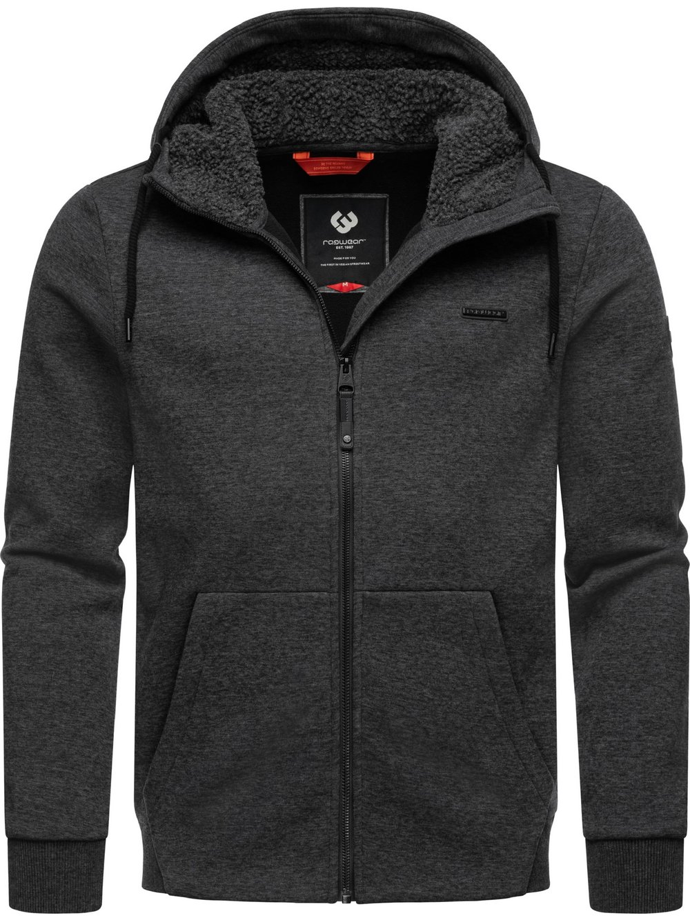 Ragwear Kapuzensweatjacke Herren grau, S