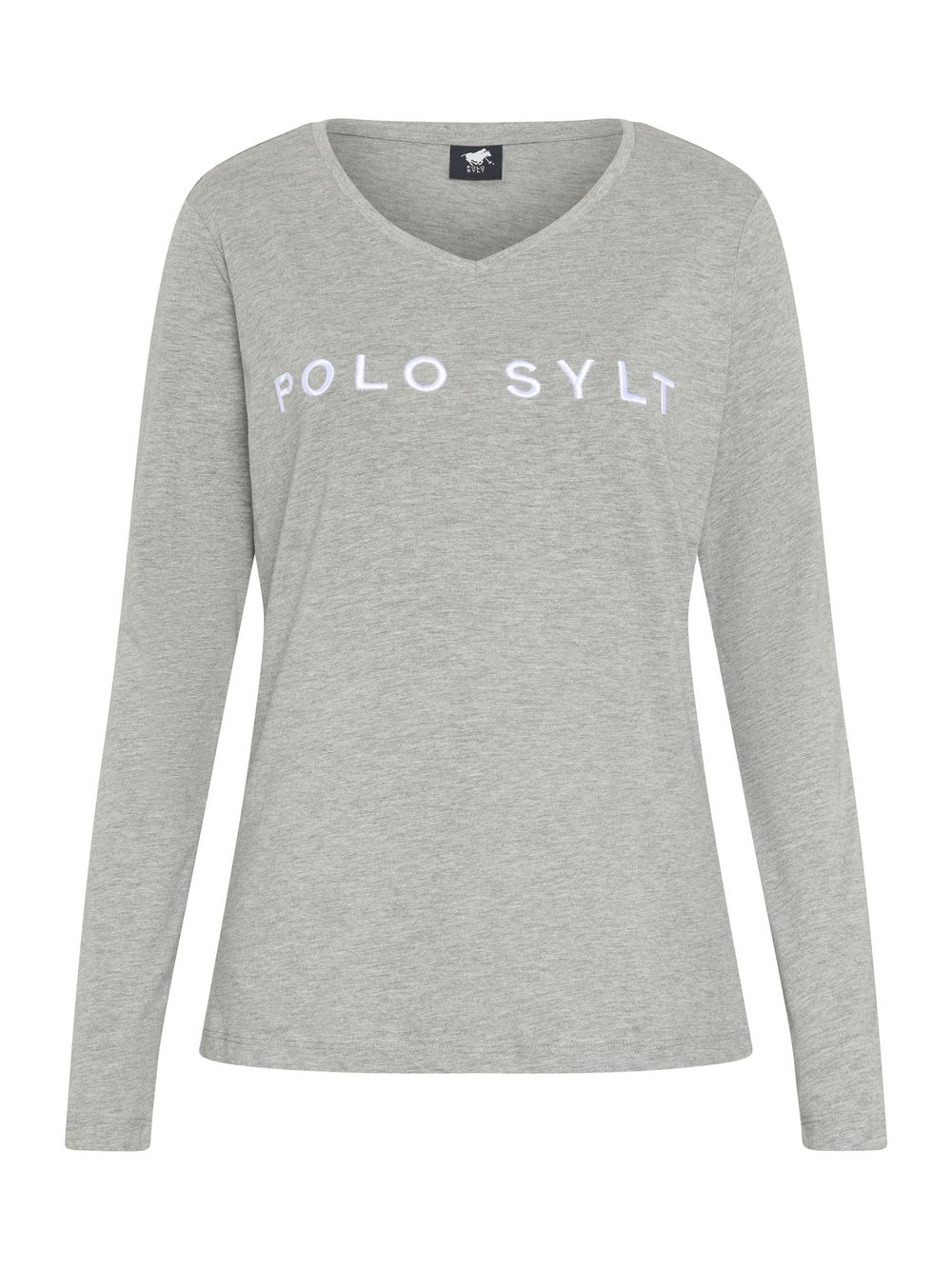 Polo Sylt T-Shirt Damen Baumwolle grau bedruckt, M