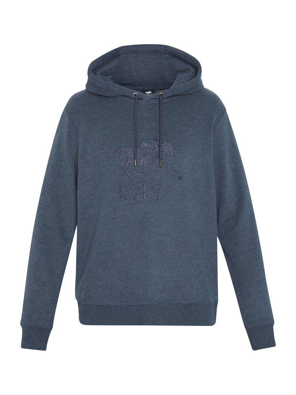 Polo Sylt Hoodie Herren Baumwolle blau bedruckt, S