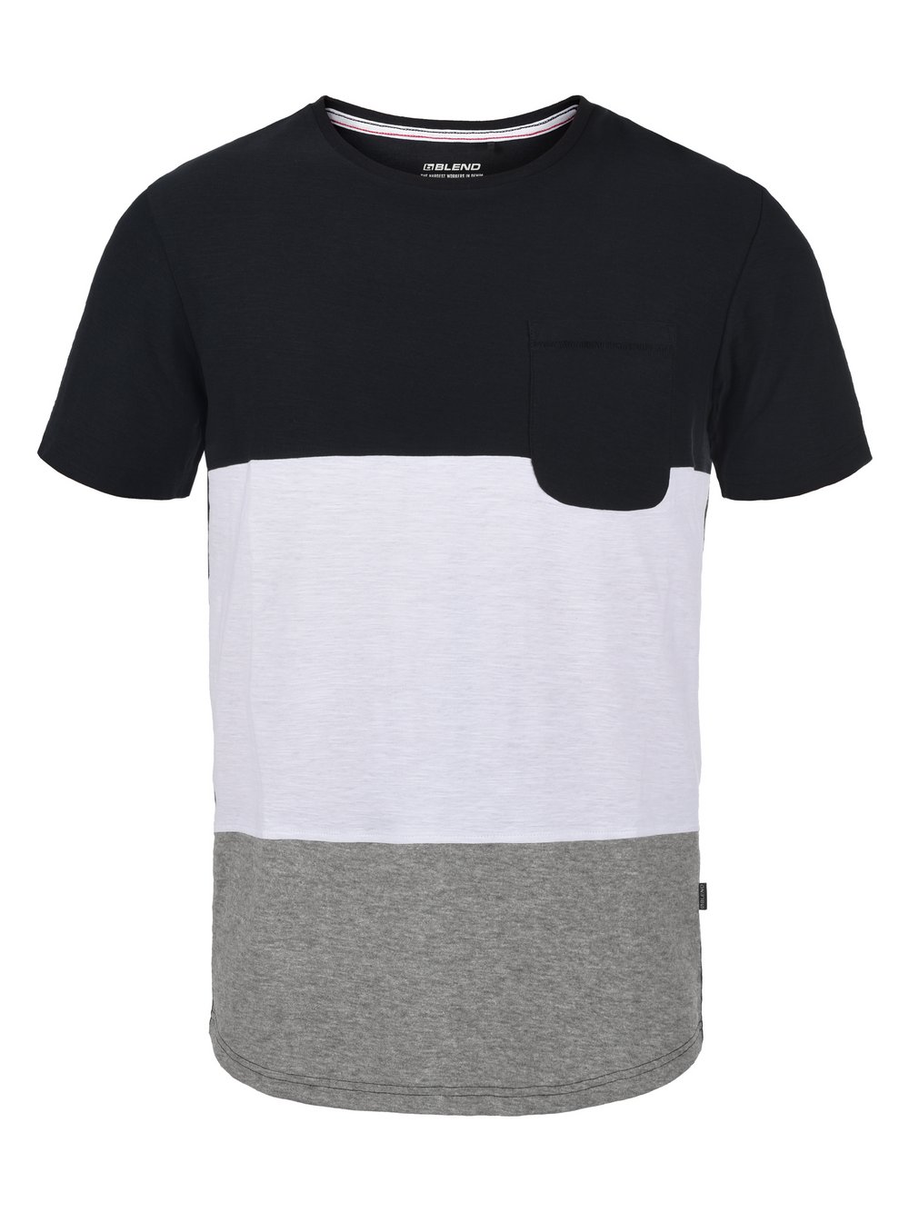 BLEND T-Shirt Herren Baumwolle schwarz gemustert, S