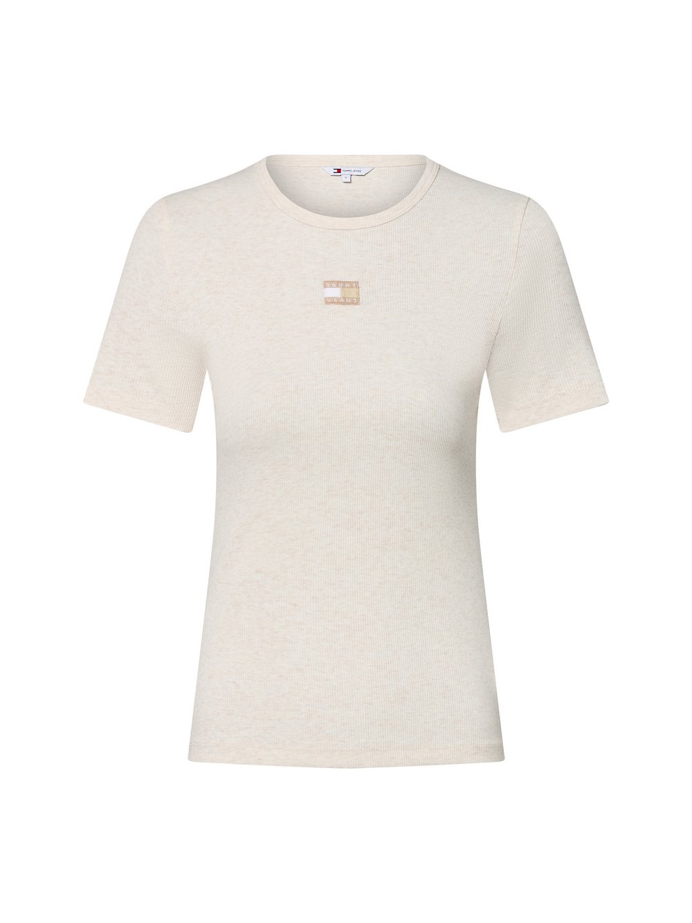 Tommy Jeans T-Shirt Damen Baumwolle beige meliert, M