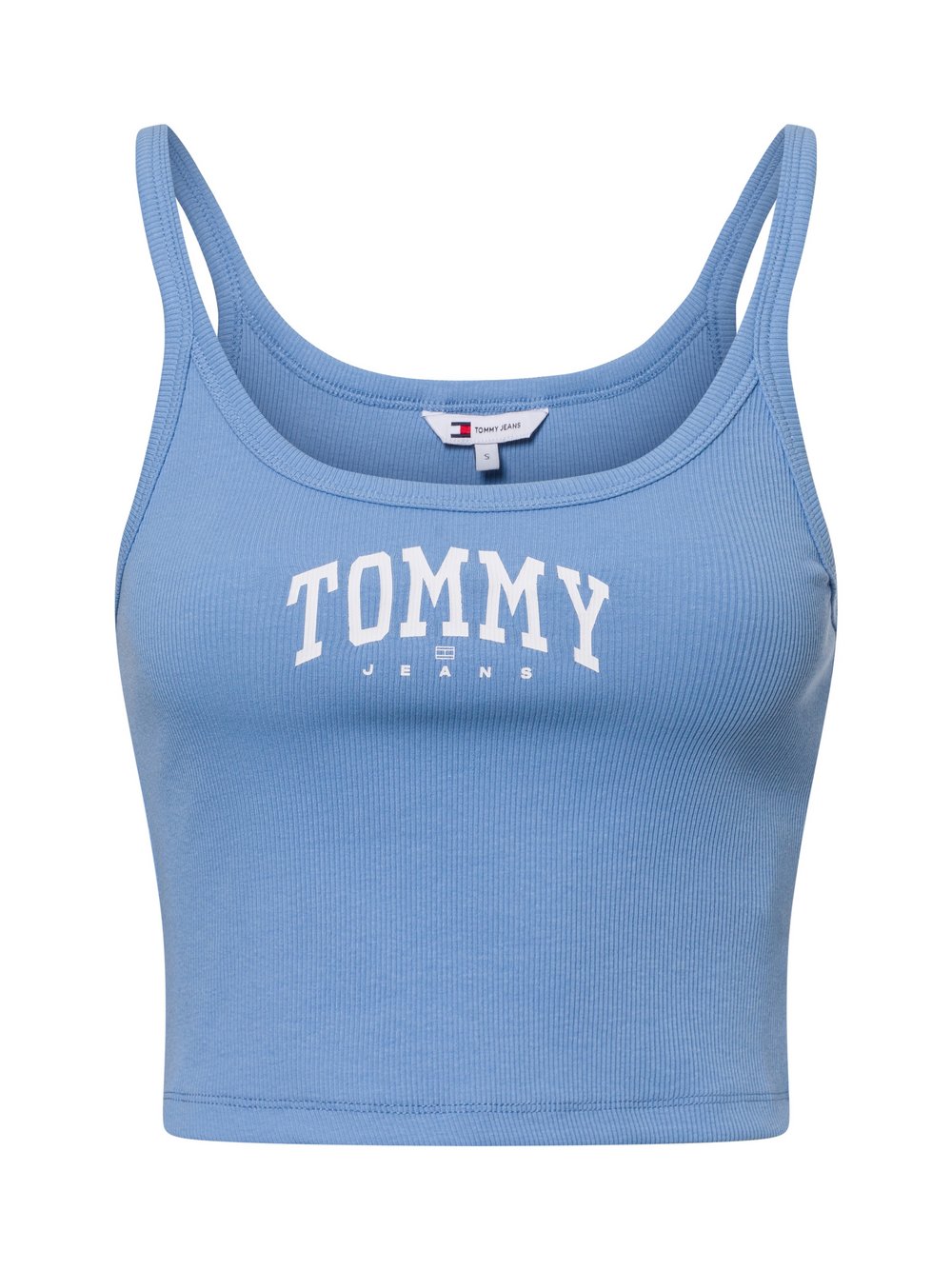 Tommy Jeans Top Damen Baumwolle blau bedruckt, XS