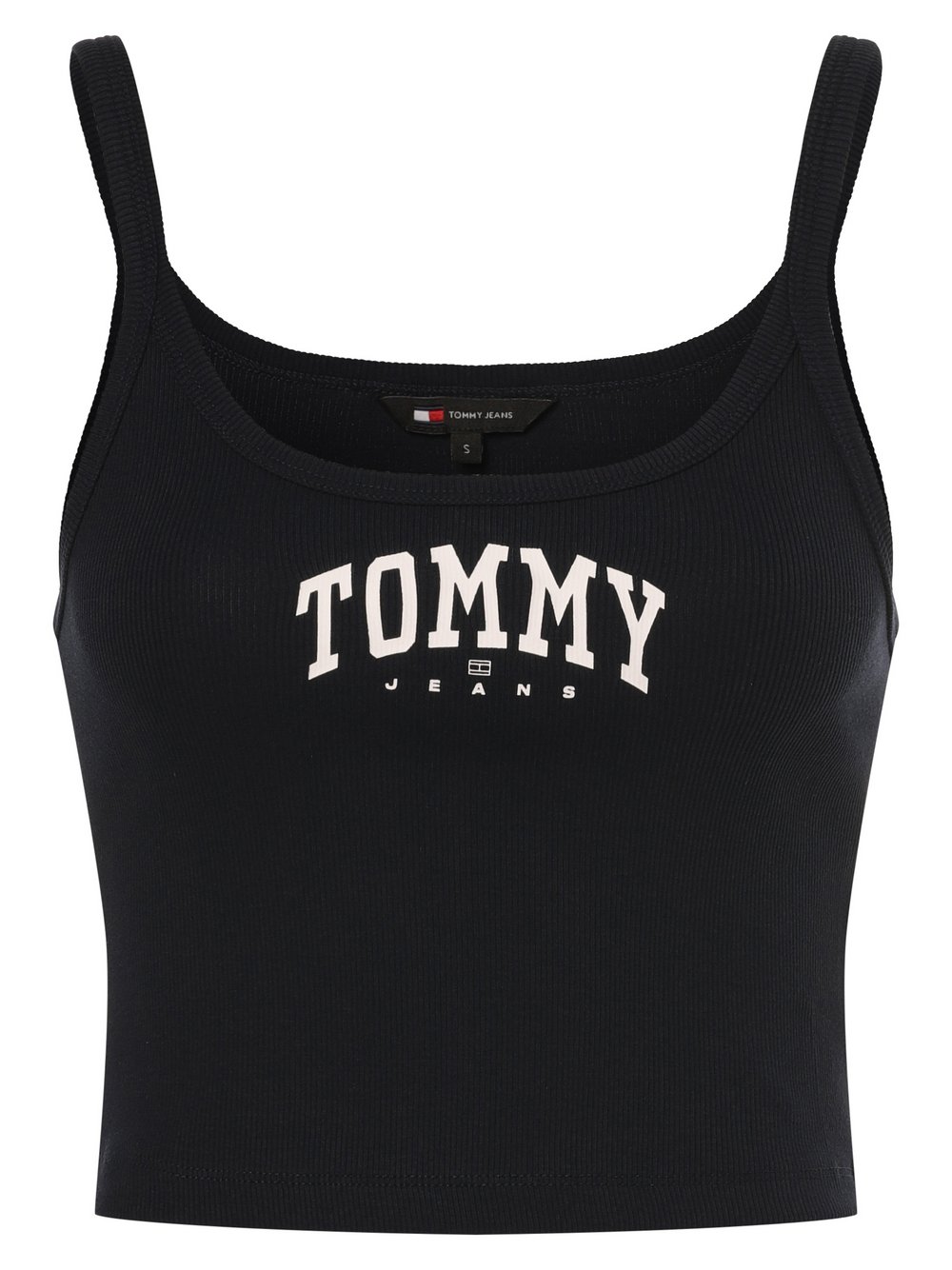 Tommy Jeans Top Damen Baumwolle schwarz bedruckt, S