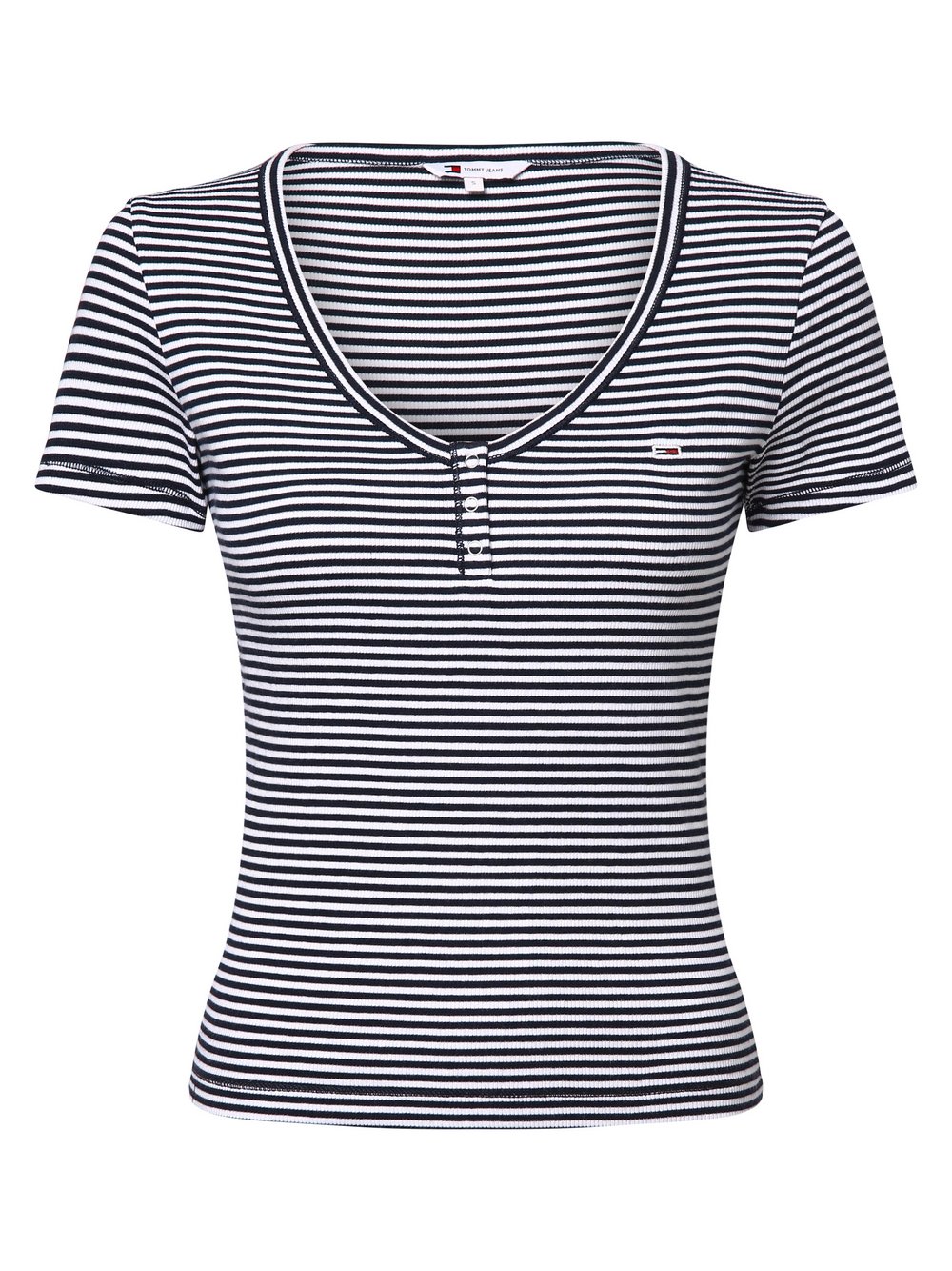 Tommy Jeans T-Shirt Damen Baumwolle mehrfarbig gestreift, XS