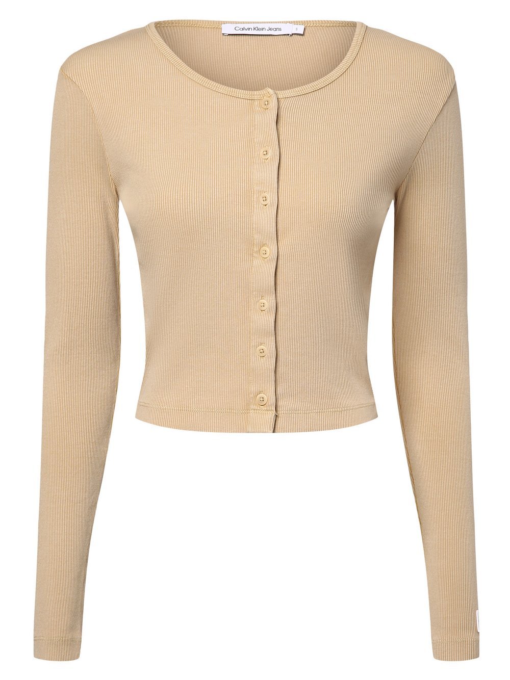 Calvin Klein Jeans Shirtjacke Damen Baumwolle beige, XS