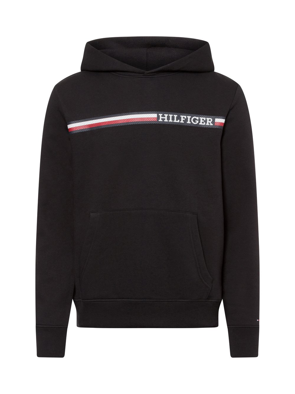 Tommy Hilfiger Kapuzenpullover Herren Baumwolle schwarz bedruckt, L