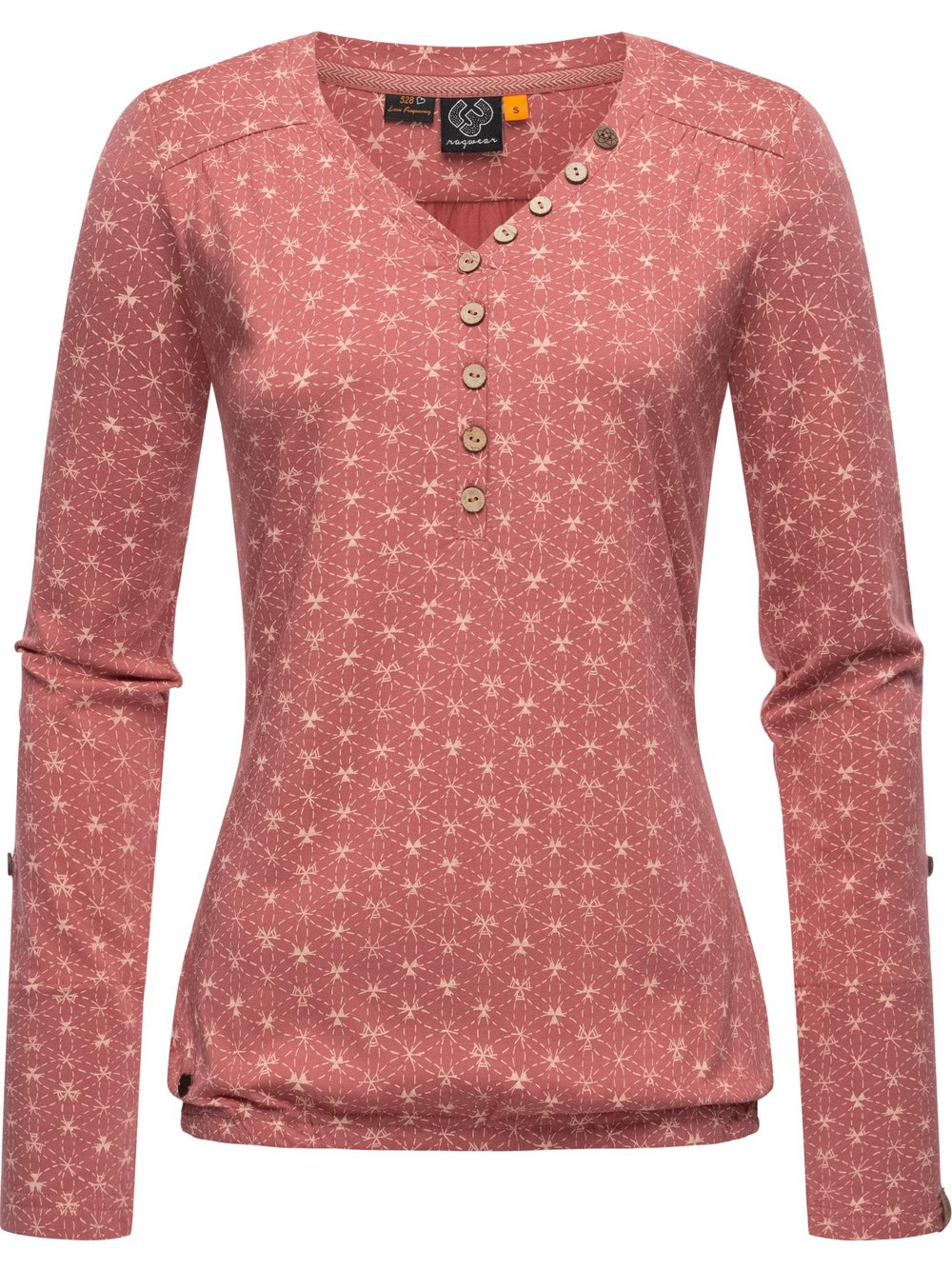 Ragwear Langarmshirt Damen Baumwolle rosa, L