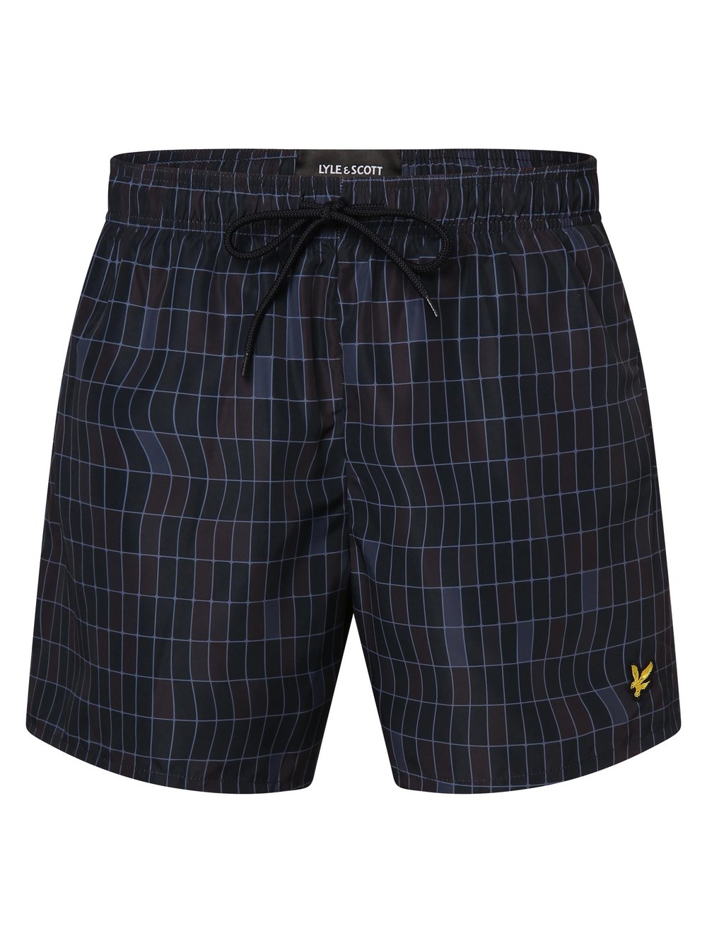 Lyle & Scott Badeshorts Herren blau kariert, L